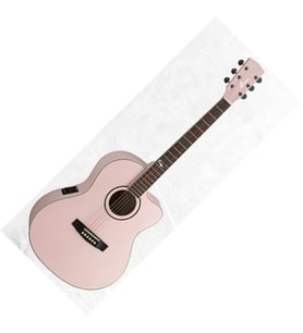 Cort JADE2F-PPM Elektro Akustik Gitar Çantalı - Soluk Pembe Metalik