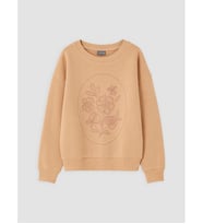 LC WAIKIKI Kahverengi Baskılı Kız Çocuk Sweatshirt