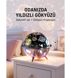 Galaksi ve Yıldız Efektli Nemlendirici Işık Projektörü Yeni Nesil