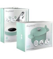 Berghoff Leo Phantom Kapaklı Yapışmaz Derin Tencere 24 Cm Ve Kızartma Tavası 24 Cm Forest Green