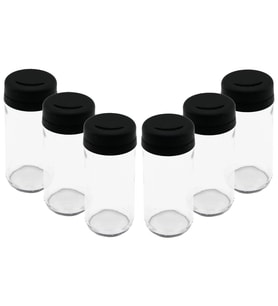 6 PCS CAM - 225ML BAHARATLIK - TUZLUK PLASTİK KAPAK (5047)