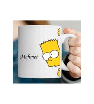 Kişiye Özel Simpsons Tasarımlı Beyaz Kupa