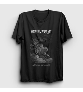 Presmono Unisex Siyah Horse Burzum T-Shirt 23781tt