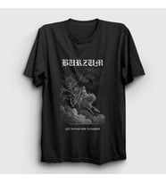 Presmono Unisex Siyah Horse Burzum T-Shirt 23781tt