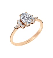 Oval Kesim Pırlanta Taşlı Celine Yüzük 0747R0111