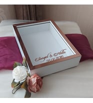 25X35 BEYAZ-ROSEGOLD LEDSİZ DERİN ANI ÇERÇEVESİ- NİŞAN SÖZ GÜLLERİNİZ İÇİN ÇERÇEVELER