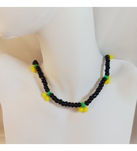 Crystal Atelier Limon Model Kum Boncuk Sarı Renk Kolye
