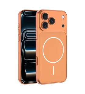 Lexroo iPhone 16 Pro Kılıf M-Safe Şarj Özellikli Kamera Korumalı Spark Kılıf - Turuncu
