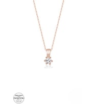 SWAROVSKİ TAŞLI  ZİRCONİA YUVARLAK TEK TAŞ PIRLANTA MONTÜR  925 AYAR GÜMÜŞ KOLYE