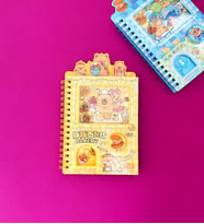 Capybara Otomat Defter – Jetonlu Stickerlı Sevimli Defter (Sarı)