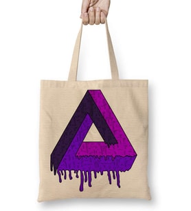 Triangle Psychedelic Bez Çanta Uzun Saplı