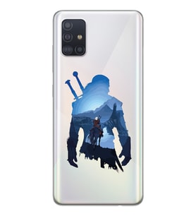 Samsung Galaxy A51 Uyumlu The Witcher Tasarımlı Şeffaf Telefon Kılıfı