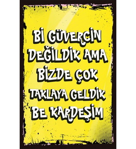 Yazılı Retro Ahşap Poster