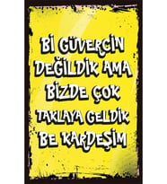 Yazılı Retro Ahşap Poster