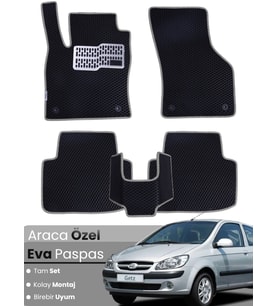 HYUNDAİ GETZ (2002-2011) Uyumlu EVA Paspas Tam Set–Araca Özel,Kolay Montaj,Su Geçirmez