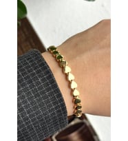 Özel Seri Vintage Kalp Tasarım Kadın Çelik Bileklik Kelepçe
