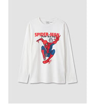 LCW Kids Beyaz Spider-man Baskılı Erkek Çocuk Tişört