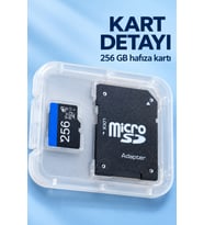 Şeffaf Kutulu 256 GB Micro SD Hafıza Kartı