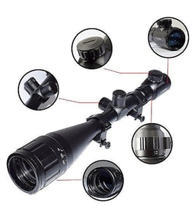 8-32X50Aoeg Taktik Çift Işık Kırmızı Yeşil Kaynaklı Zoomlu Avcılık Nışan Tfek Dürbün (Çok Renkli)