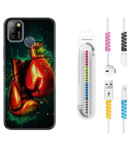 INFINIX Smart 4 5 6 Zero 8 S5 Pro Kılıf Kablo Koruma Spiral Silikon Boks Eldiveni 1763