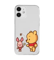 Iphone 12 Uyumlu Pooh & Piglet Tasarımlı Şeffaf Telefon Kılıfı