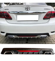 Toyota Corolla Siyah Difüzör Difizör Kare Egzoz Görünüm Reflektörlü