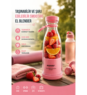 380 ml USB Şarjlı Kablosuz Meyve ve Smoothie Blenderı