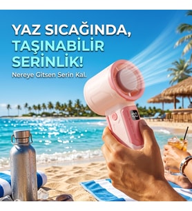 Yeni Nesil Kablosuz Mini Soğutucu Fan - Taşınabilir Sessiz Mini Fan