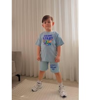 Cg Kids Brawl Stars Karakterleri Erkek Çocuk Tshirt & Şort Alt Üst Takım (Mint Yeşili)