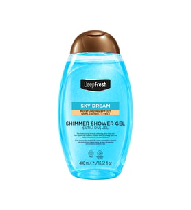Deep Fresh Duş Jeli Shimmer Mavi Kapaklı 400 ml