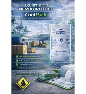Contpack Askılı Nem Alıcı Rutubet Engelleyici Konteyner Kurutucu Terleme Önleyici 5 Adet 1900 Gr