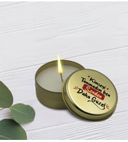 BK Gift Kimseyi Tanımadım Ben Tasarımlı Gold Metal Kutuda Kokulu Mum-4, Ev Hediyesi, Arkadaşa Hediye, Kokulu Mum