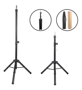Kuaför Eğitim Mankeni İçin Metal Tripod / Siyah + Taşıma Çantası