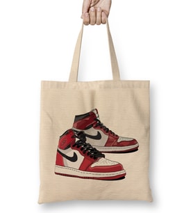 Air Jordan 1 Michael Jordan Old School Kicks Bez Çanta Uzun Saplı