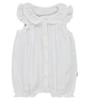 Civil Baby Kol Ve Yaka Fırfırlı 6-18 Ay Tulum - Beyaz