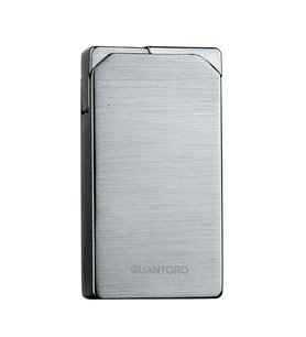 Quantoro Çift Torch Pürmüz Delicili Gümüş Metal Puro Çakmağı - TRZ1194