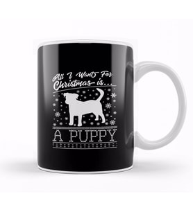 All I Want For Christmas Is A Puppy Knit Pattern Kupa Bardak Porselen