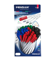 Pensan Tükenmez Kalem Triball 1.0 MM Bilye Uç MSKY (1 Stand 60 Adet Kalem)