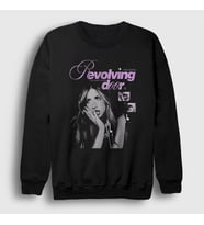Presmono Unisex Siyah Revolving Door Tate Mcrae Sweatshirt 533888tt