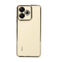 Xiaomi Redmi 13 4g Kılıf Kamera Korumalı Lensli Silikon - Gold
