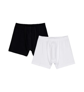 Domi Kids Siyah-Beyaz 2-8 Yaş Erkek Çocuk 2'li Boxer - Standart
