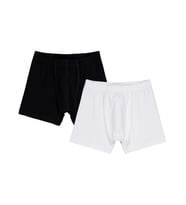 Domi Kids Siyah-Beyaz 2-8 Yaş Erkek Çocuk 2'li Boxer - Standart