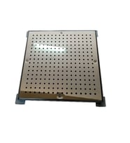 304 Krom Havuz Dip Emiş Izgarası 30x30cm (Siyah - Beyaz)