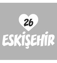 Kalpli 26 Eskişehir Araba Sticker siyah 20x15 CM (Beyaz)