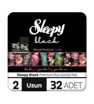 Sleepy Black Premium Plus Günlük Ped Uzun 32'lı