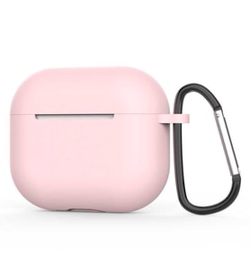 Apple Airpods 3. Nesil Uyumlu Kılıf Standart Yumuşak Silikon Uyumlu Kılıf (Pembe)