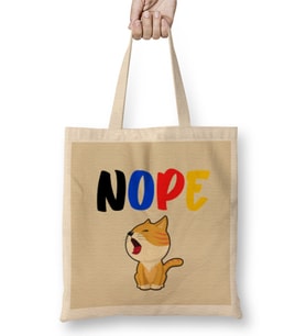 Funny Cat Lover Gifts For Women Men Kids Bez Çanta Uzun Saplı