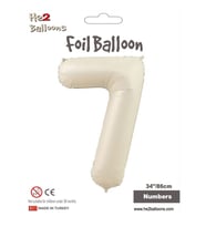 7 Rakam Krem Folyo Balon 34"