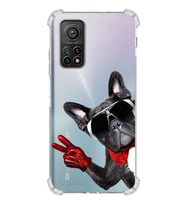 PrintiFy Xiaomi Mi 10 T Pro Uyumlu Köpek 2 Baskılı Şeffaf Köşe Korumalı Antişok Kılıf