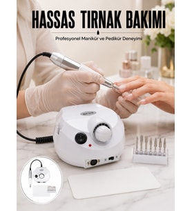 Profesyonel Tırnak Freze Makinesi Çok Fonksiyonlu Manikür Pedikür Seti Yeni Nesil